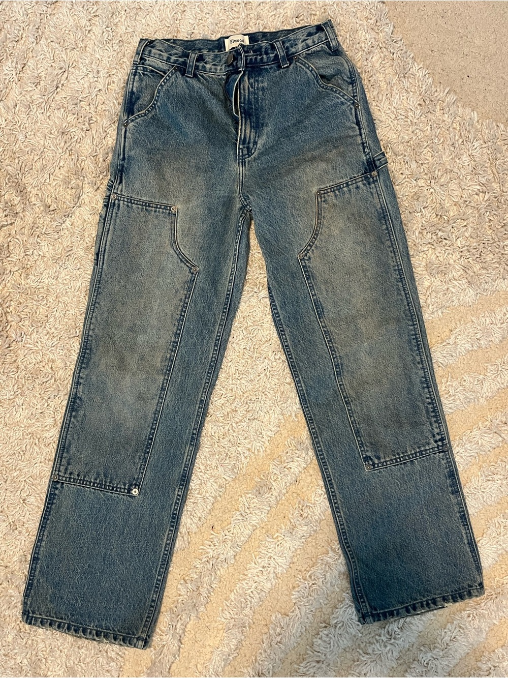 Elwood Unisex Industry Pants in Dirty Wash